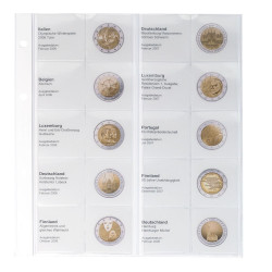Feuille numismatique pré-imprimée karat pour 2 EURO commémoratives- chronologique : Italie 2006 à  Allemagne 2008