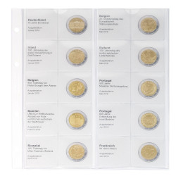 Feuille numismatique pré-imprimée karat pour 2 EURO commémoratives - chronologique : Allemagne 2019 à  France 2019