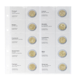 Feuille numismatique pré-imprimée karat pour 2 EURO commémoratives - chronologique : Portugal 2020 à  Slovénie 2020