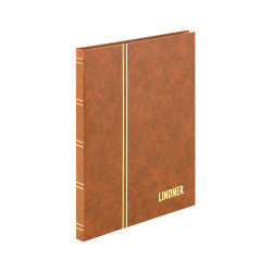 Classeur pour timbres STANDARD avec 16 pages blanches, 165 x 220 x 15 mm, brun clair