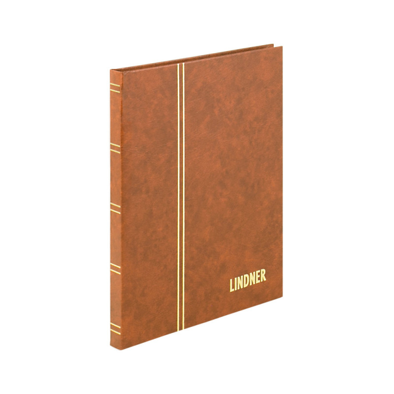 Classeur pour timbres STANDARD avec 16 pages blanches, 165 x 220 x 15 mm, brun clair