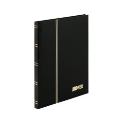 Classeur pour timbres STANDARD avec 16 pages blanches, 165 x 220 x 15 mm, noir