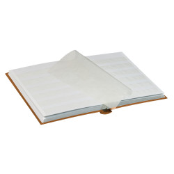 Classeur pour timbres STANDARD avec 32 pages blanches, 165 x 220 x 24 mm, brun clair