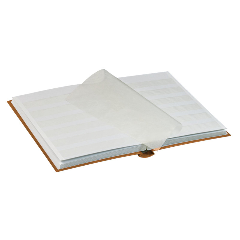 Classeur pour timbres STANDARD avec 32 pages blanches, 165 x 220 x 24 mm, brun clair