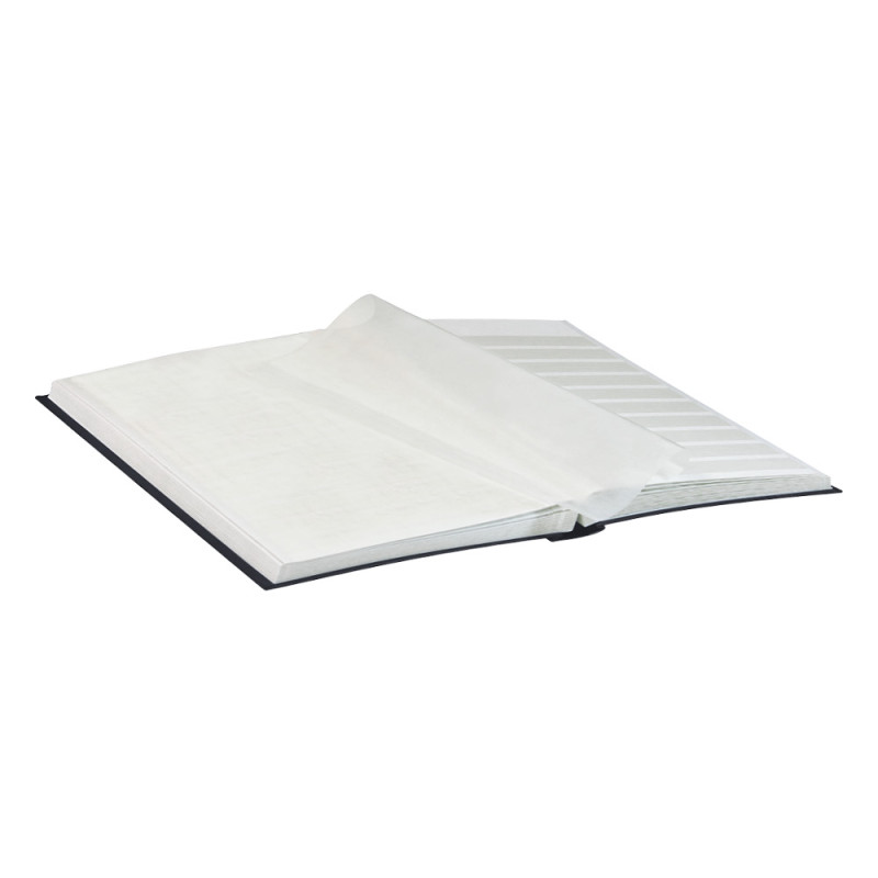 Classeur pour timbres STANDARD avec 48 pages blanches, 230 x 305 x 40 mm, noir