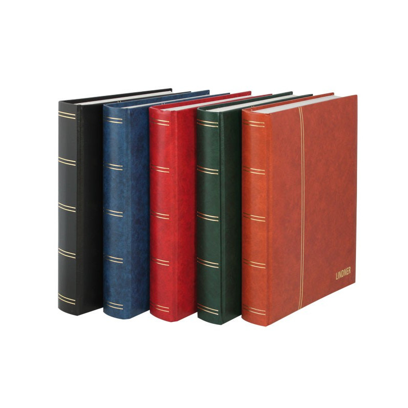 Classeur ELEGANT pour timbres  avec 60 pages blanches, 230 x 305 mm, vert