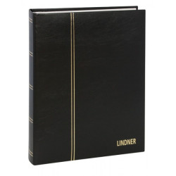 Classeur ELEGANT pour timbres  avec 60 pages blanches, 230 x 305 mm, noir