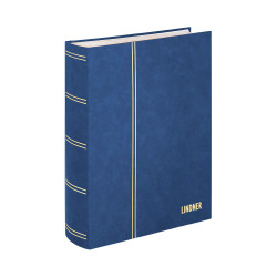 Classeur STANDARD pour timbres avec 64 pages blanches, 230 x 305 x 47 mm, bleu