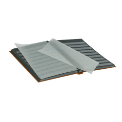Classeur STANDARD pour timbres avec 32 pages noires, 230 x 305 x 25 mm, brun clair