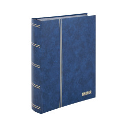 Classeur STANDARD pour timbres avec 64 pages noires, 230 x 305 x 47 mm, bleu