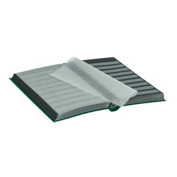 Classeur STANDARD pour timbres avec 64 pages noires, 230 x 305 x 47 mm, vert