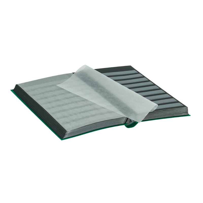 Classeur STANDARD pour timbres avec 64 pages noires, 230 x 305 x 47 mm, vert