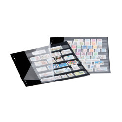 Feuilles de classement à  6 bandes en plastique transparent par page-paquet de 10