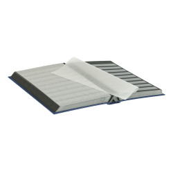 Classeur Elegant pour timbres avec 64 pages noires, 230 x 305 x 48 mm, bleu