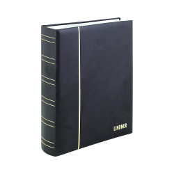 Classeur ELEGANT NUBUK pour timbres avec 60 pages blanches, 230 x 305 mm, noir