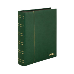 Classeur ELEGANT NUBUK pour timbres avec 60 pages noires, 230 x 305 mm, vert
