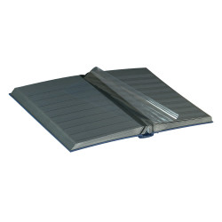 Classeur DIAMANT pour timbres avec 60 pages noires, 230 x 305 mm, bleu