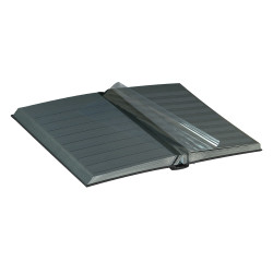 Classeur DIAMANT pour timbres avec 60 pages noires, 230 x 305 mm, noir