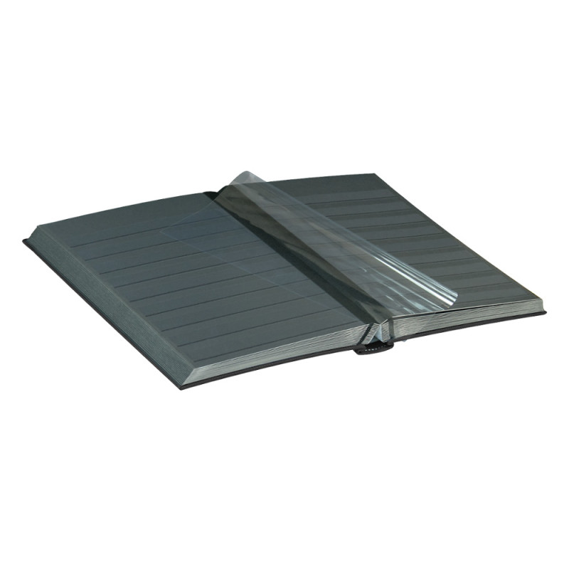 Classeur DIAMANT pour timbres avec 60 pages noires, 230 x 305 mm, noir