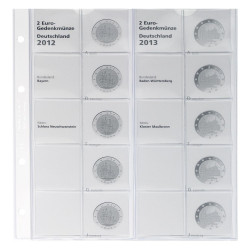 Feuille pré-imprimée karat 2 Euro commémoratives "ÉTATS ALLEMANDS": 2012/2013, Bayern/Baden-Württemberg