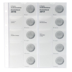 Feuille pré-imprimée karat 2 Euro commémoratives "ÉTATS ALLEMANDS": 2016/2017 Sachsen-Reinland-Pfalz