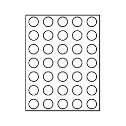 Box monnaies CARBO à  35 alvéoles ronds pour monnaies Ø32,5 mm, par ex. pour 20 Euro-/10 Euro- Argent Allemagne