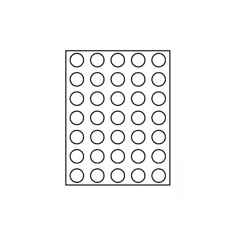 Box monnaies CARBO à  35 alvéoles ronds pour monnaies Ø32,5 mm, par ex. pour 20 Euro-/10 Euro- Argent Allemagne