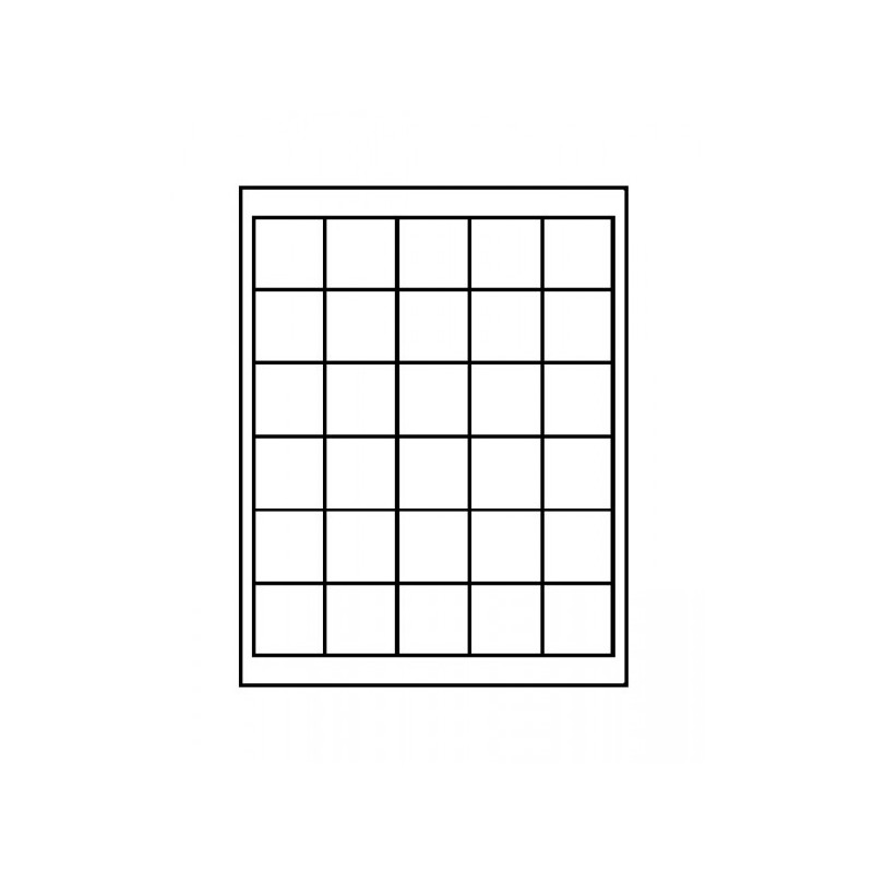 Box monnaies CARBO à  30 alvéoles carrés pour monnaies/capsules jusqu'à  Ø38 mm