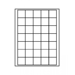 Box monnaies CARBO à  35 alvéoles carrés  pour monnaies/capsules jusqu'à  Ø36 mm