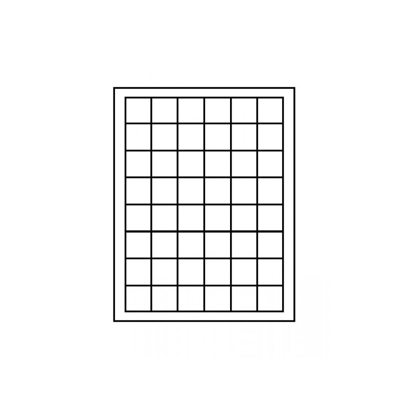 Box monnaies MARINE à  48 alvéoles carrés pour monnaies/capsules jusqu'à  Ø 30 mm