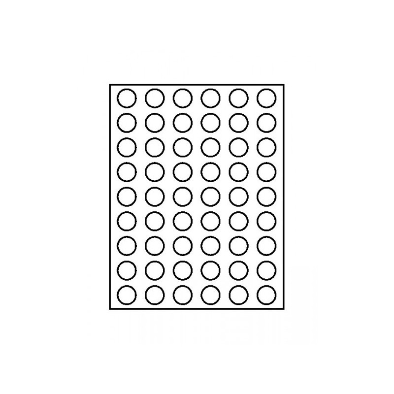 Box monnaies CARBO à  54 alvéoles ronds pour monnaies  Ø 25,75 mm, par ex. pour 2 Euro