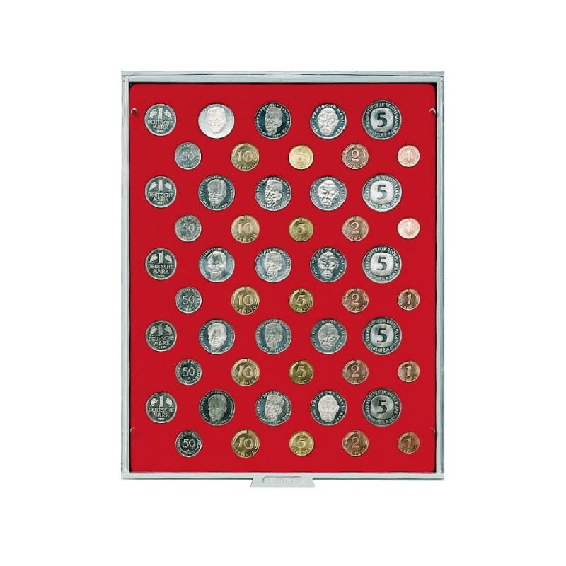 Plateau velours rouge vif pour 5 séries DM courantes