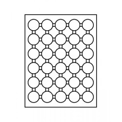 Box monnaies CARBO à  30 alvéoles ronds pour capsules Ø ext. 39,5 mm, par ex. pour 20 Euro-/10 Euro-Argent Allemagne sous cap