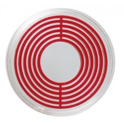 LINDNER Capsules-box monnaies avec Inlett rouge vif Ø 16 à  39 mm €“ petit modèle - Paquet de 10