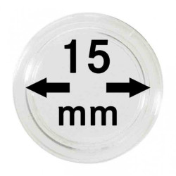 Capsules monnaies Ø intérieur 15 mm, paquet de 10