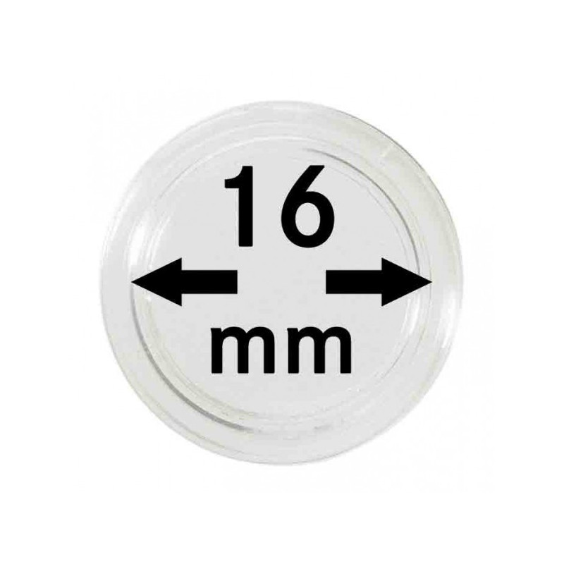 Capsules monnaies Ø intérieur 16 mm, paquet de 10