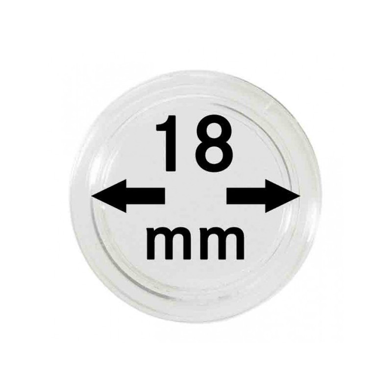 Capsules monnaies Ø intérieur 18 mm, paquet de 10