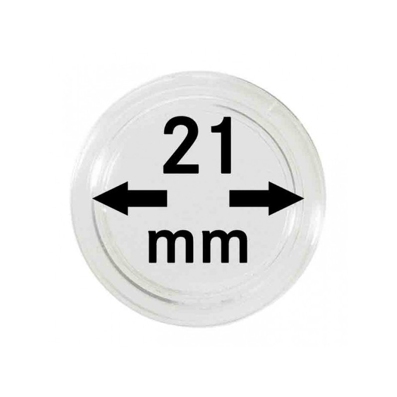 Capsules monnaies Ø intérieur 21 mm, paquet de 10