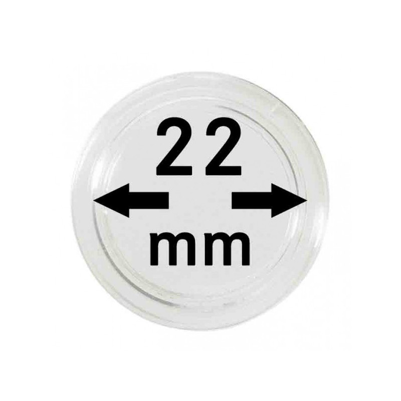 Capsules monnaies Ø intérieur 22 mm, paquet de 10