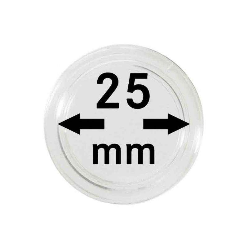Capsules monnaies Ø intérieur 25 mm, paquet de 10