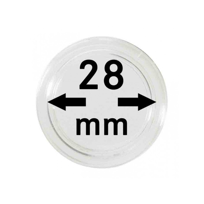 Capsules monnaies Ø intérieur 28 mm, paquet de 10