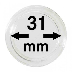 Capsules monnaies Ø intérieur 31 mm, paquet de 10