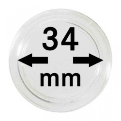 Capsules monnaies Ø intérieur 34 mm, paquet de 10