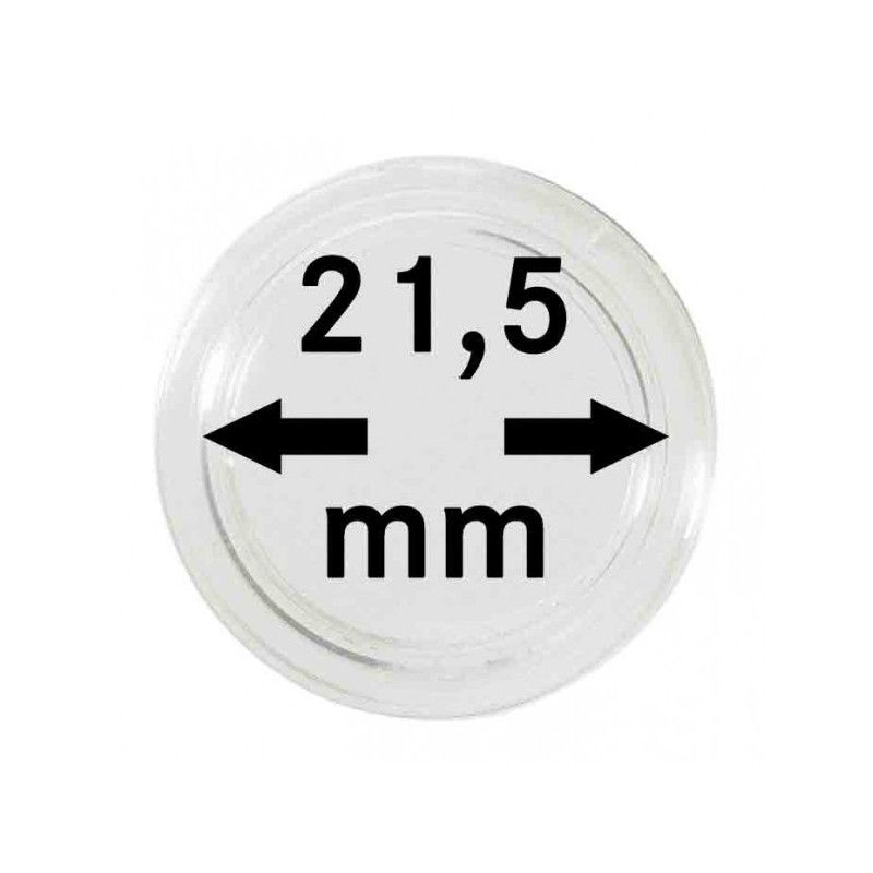 Capsules monnaies Ø intérieur 21,5 mm, paquet de 10