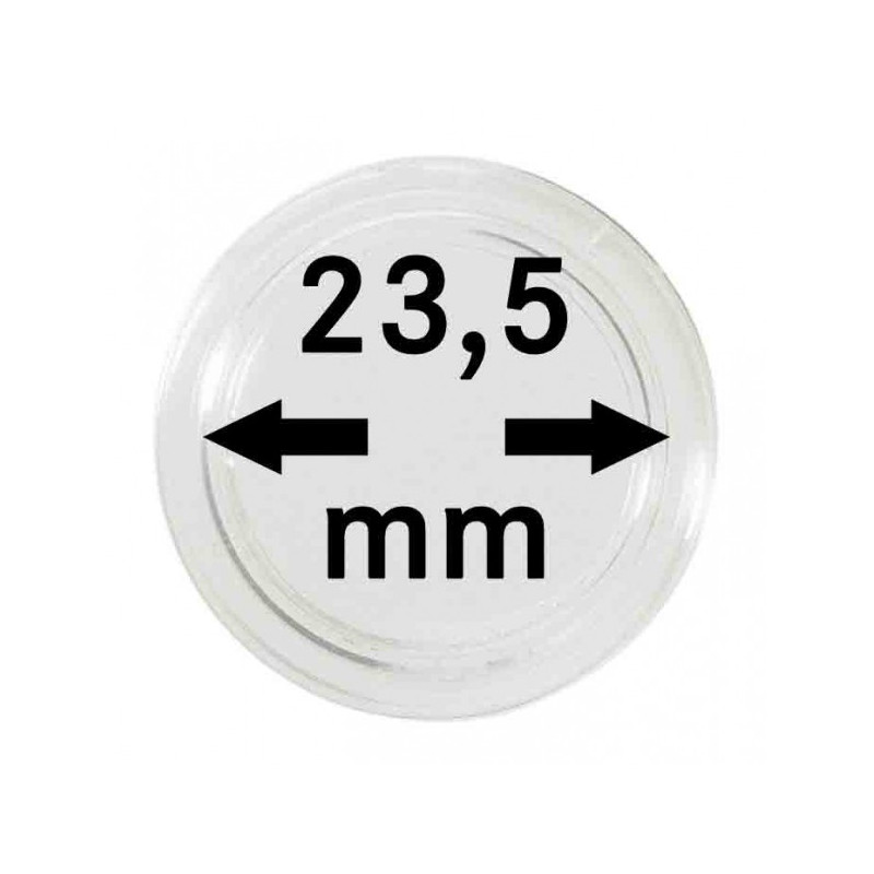 Capsules monnaies Ø intérieur 23,5 mm, paquet de 10