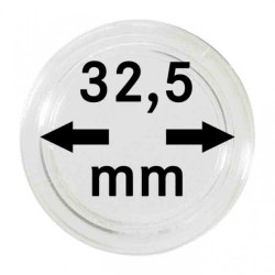 Capsules monnaies Ø intérieur 32,5 mm, paquet de 10, par ex. pour monnaies Allemagne 20 Euro-/10 Euro Argent