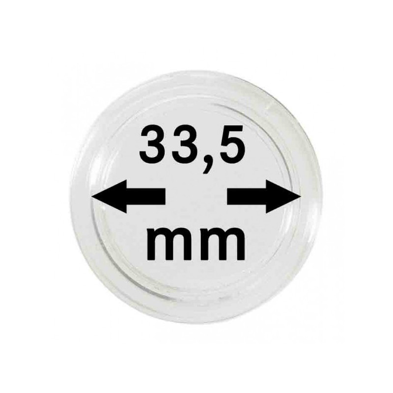 Capsules monnaies Ø intérieur 33,5 mm, paquet de 10