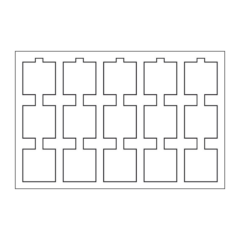 Plateau pour 15 étuis numismatiques 50 x 50 mm, bleu foncé