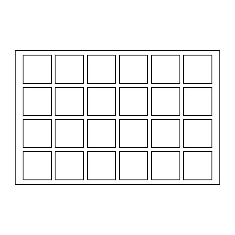 Plateau pour 24 monnaies jusqu'à  45 mm Ø, bleu foncé