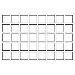 Plateau pour 40 monnaies jusqu'à  34 mm Ø, bleu foncé